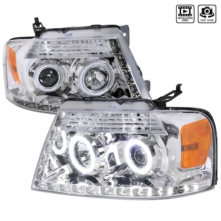 Spec-D Tuning 04-08 Ford F150 04-08 Ford F150 R8 Projector Hdlght, 2LHP-F15004-8-RS 2LHP-F15004-8-RS